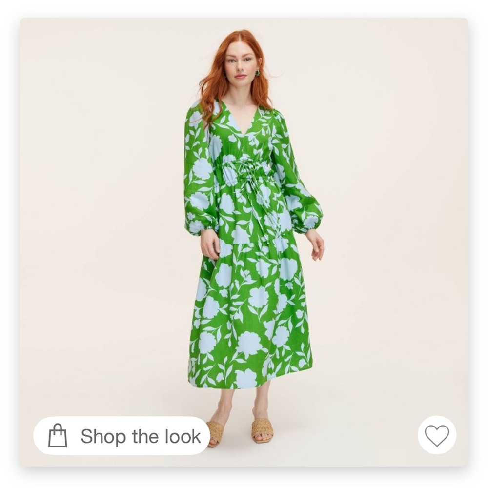 Women's Classic Rose Linen Long Sleeve Maxi Dress - kate spade new york x Target